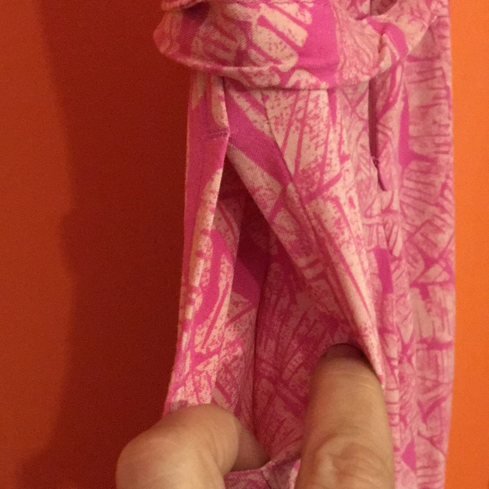 Margaritaville Pink Palm Patterned Wide Leg Pant Overall Jumpsuit Size Small XS - Picture 16 of 16